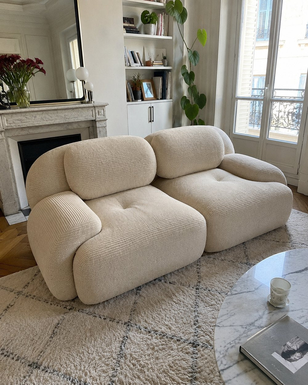 Avis client Maison AGH - salon avec canapé beige
