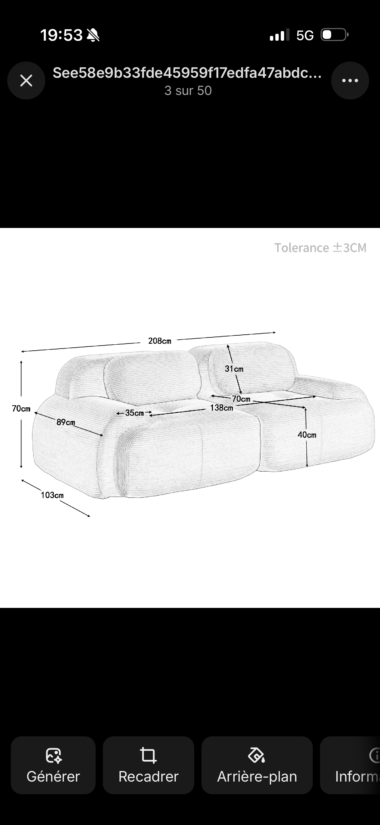 Schéma dimensions Le Parisien